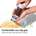 Oxo Good Grips Contoured Mess-Free Pepper Grinder, Adjustable Ceramic Grinder With Five Settings, Black Pepper Mill For Home And Kitchen, Spice Tool And Kitchen Gadget