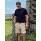 Jmierr Men'S Cotton Carpenter Work Shorts - Button & Elastic Waist, Multi-Pocket Casual Shorts
