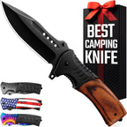Grand Way Pocket Knife Spring Assisted Folding Knives - Best Camping Hunting Fishing Hiking Survival Knife - Travel Accessories Gear - Stocking Stuffers for Men 0207