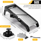 -Bingbing- Mandoline Slicer For Kitchen, 7-In-1 Adjustable Vegetable Slicer | Stainless Steel Food Slicer, Adjustable Blade, Slices, Julienne, Waffle And French Fries Cut, Includes Gloves And Brush