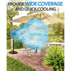 Homenote Misting Fan Kit For Outside Cooling, 16.4Ft Misting Line | 5 Brass Nozzles, 3/4" Brass Adapter, Outdoor Mister System For Patio, Backyard & Poolside Relaxation