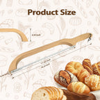 Hottor Sourdough Bread Slicer,16Inch Bread Knife For Homemade Bread,Bread Bow Knife For Sourdough Rounds,Bread Cutter With Protective Cover,Stainless Steel Serrated Bread Knofe