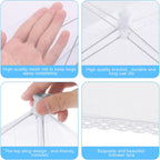 10 PACK Mesh Food Covers for Outside, Food Covers Outdoors Pop-up Food Tents 2 Extra Large (40"x24") & 8 Large (17"x17") for Picnic, Camping Supplies