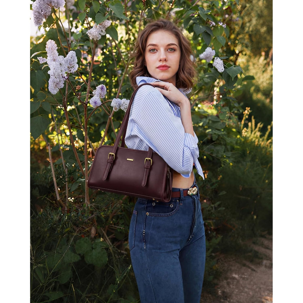 Lovevook Swing Zip Shoulder Bag, Small Purses For Women Trendy Handbags, Mini Vintage Hobo Clutch Leather Tote