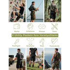 Camo Cargo Shorts For Men Cotton Casual Wild Outdoor Work Relaxed Fit Shorts With Multi-Pocket