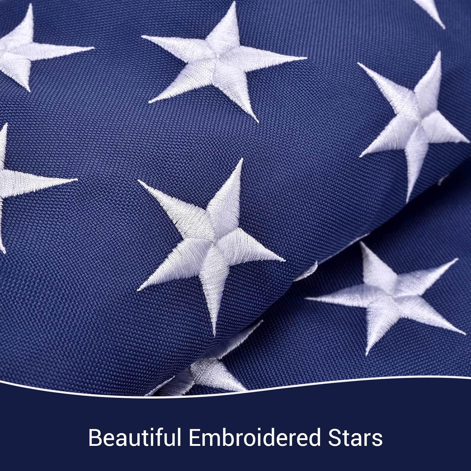 American Flag 3X5 Ft Long Lasting Heavy Duty 420D Polyester Us Flag For High Winds, Tear-Proof Usa Flag With Brass Grommets, Embroidered Stars & Sewn Stripes