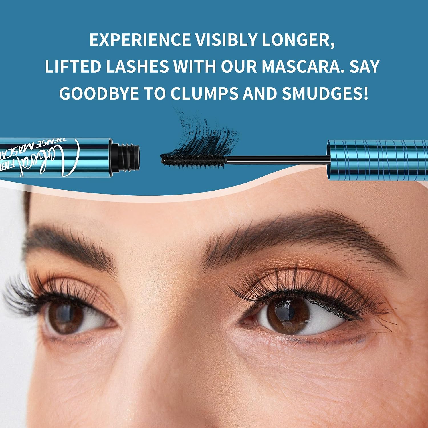 Mascara For Older Women 60 Plus - Volumizing Waterproof Hypoallergenic Black Mascara For Thinning Lashes & Sensitive Eyes, Smudge-Proof Formula (1 Pack)