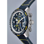Citizen Men'S Eco-Drive Promaster Air Skyhawk Atomic Time Keeping Pilot Watch In Stainless Steel With Blue Leather Strap, Blue Dial (Model: Jy8078-01L)