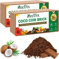 2 Pcs Coco Coir Brick For Plants- 100% Organic Coconut Coir For Garden Soil & Potting Mix, Low Ec And Ph Balance, Compressed Coconut Husk Fiber For Seed Starter Soil For Indoor Outdoor Plants