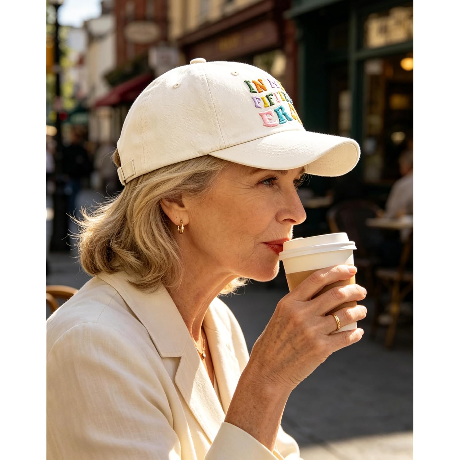 In My Fifties Era Baseball Cap, 50Th Birthday Gifts For Women, Mothers Day Birthday Gift Ideas For Aunt, Friends Beige