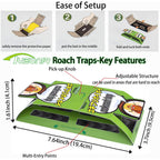 Cockroach Traps,Roach Traps,Cockroach Bait,Roach Motel,Child & Pet Friendly (10 Pack)