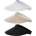Dxhycc 3 Pack Sun Visor Hats for Women Men Clip On Wide Brim Visors Outdoor Golf Beach Tennis Cap