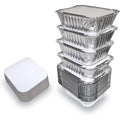 55 Pack - Aluminum Pan/Containers With Lids/Foil Containers/Aluminum Pans With Lids/Take Out Containers/Disposable Pans/Aluminum Foil Food Containers/Freezer Meals Containers (1 Lb)