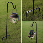 2 Pack Shepherd Hook, Black, 31 Inch, Adjustable Height, 1/2" Thick | Protected By U.S. Patent, Ideal For Hanging Solar Lights, Lanterns,Bird Feeders Flower Baskets & Wind Chimes
