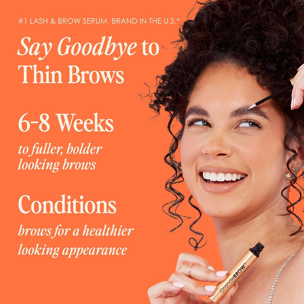 Grande Cosmetics Grandebrow Brow Enhancing Serum For Fuller, Bolder, Looking Eyebrows - Brow Serum With Vitamins, Peptides, Antioxidants, Amino Acids, Cruelty-Free
