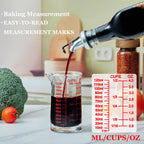 Ackers 4Oz Glass Measuring Cup – Shot Glass With Ounce,Ml,Cups Markings For Kitchen & Bar(Red Line)