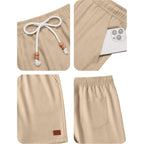 Coofandy Mens Summer Beach Shorts Casual Elastic Waist Drawstring Short Vacation Shorts With Pockets