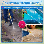Automan Brass Hose Nozzle - High Pressure Jet Nozzle 4 Count (2 Set), Heavy Duty Water Hose Sprayer Sweeper With Hose Shutoff Valve, 3/4” Ght Nozzles For Garden Hose, Car Wash, Extra 10 Rubber Washers