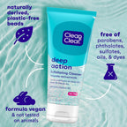 Clean & Clear Deep Action Exfoliating Facial Cleanser, Scrub & Face Wash, Pro-Vitamin B5, Lactic & Glycolic Acids, Oil-Free Gentle Daily Exfoliator for Soft, Smooth, Hydrated Skin, Vegan, 7 Fl Oz Tube