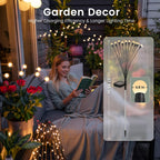 Solar Garden Lights, 2Pack 20Led Swaying Solar Lights Outdoor | Warm White Firefly Outdoor Decorative Lights, Garden Decor, Yard, Patio, Pathway Decoration Gardening Gifts For Women