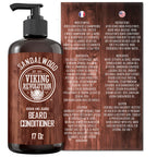 Viking Revolution Beard Conditioner w/Argan & Jojoba Oils - Softens & Strengthens - Sandalwood Scent - Beard Conditioner w/Beard Oil (17oz Conditioner)