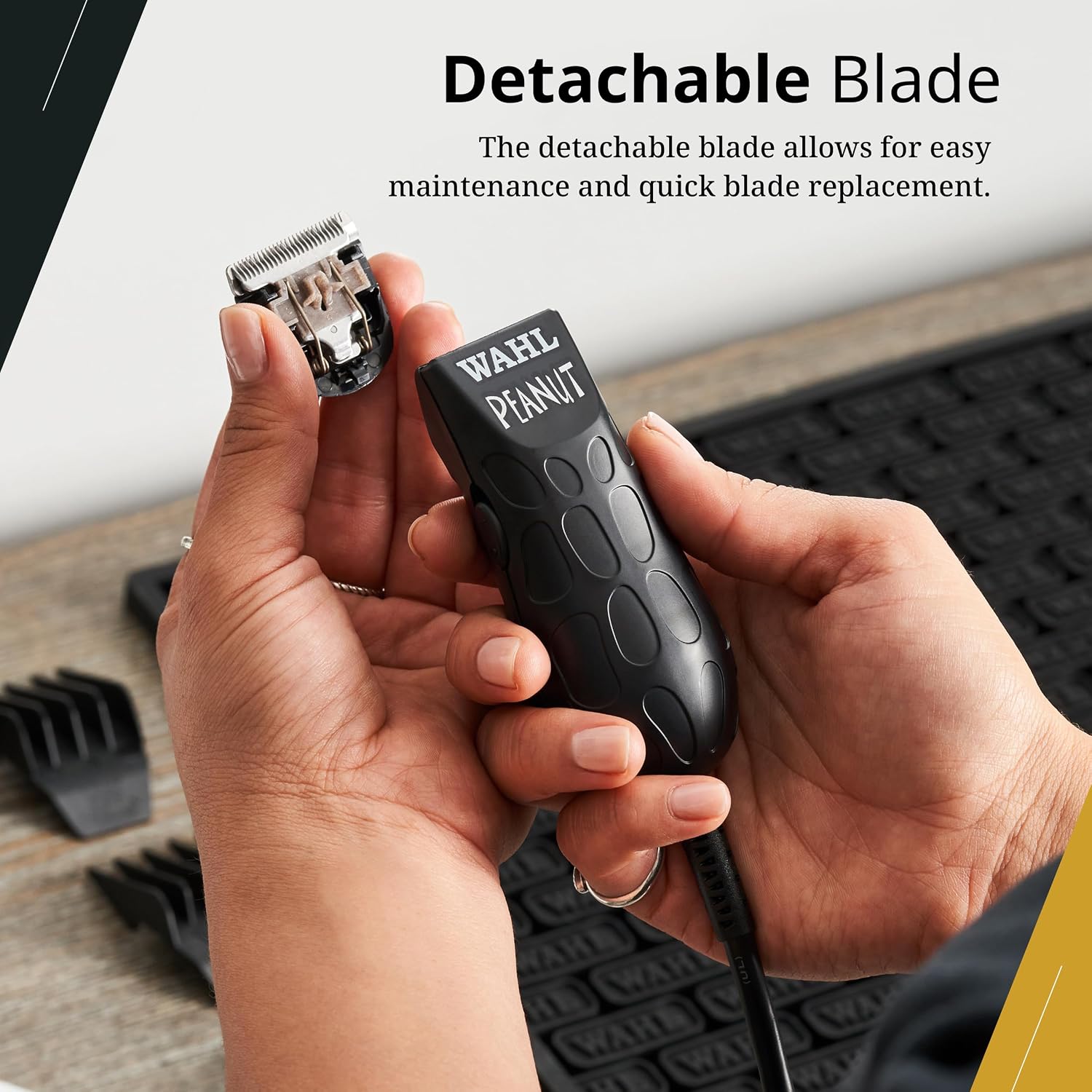 Wahl Professional Peanut Corded Trimmer - Compact, Lightweight Powerful Rotary Motor Grooming Tool, With 4 Trimming Guides And Accessories