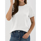 ANRABESS Women Short Sleeve Tops Summer Basic Tee Wrinkle-Free Trendy Cute T Shirts 2026 Spring Business Casual Outfits