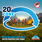 Thermacell Mosquito Repellent Rechargeable Adventure Ex-Series Ex90; Patio Shield With 9-Hour Battery, Includes 12-Hour Refill, Rubber Armor & Carabiner; Scent Free Bug Spray Alternative