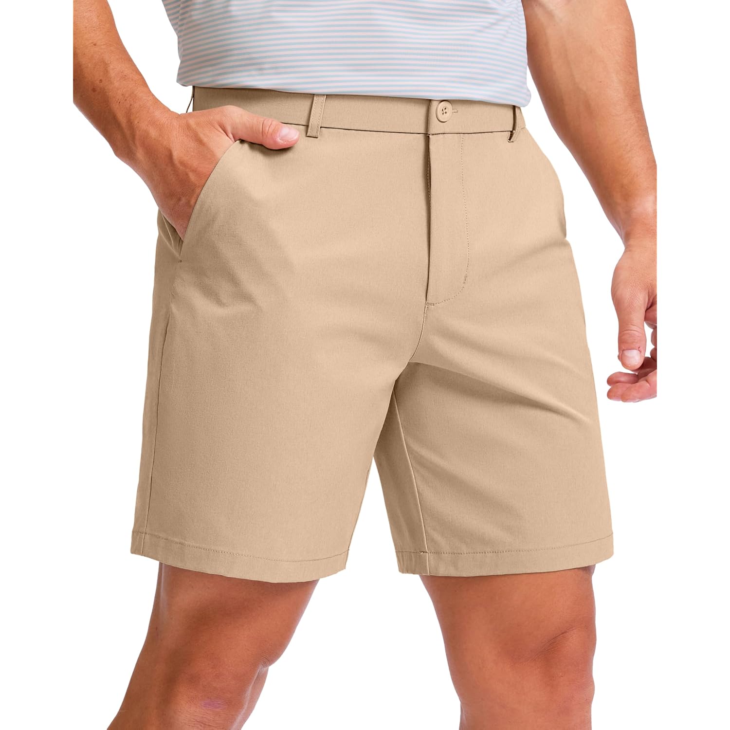 Men'S Golf Shorts 7"/ 9"/ 11" Inseam With 5 Pockets Lightweight Stretch Quick Dry Casual Dress Hybrid Short For Men