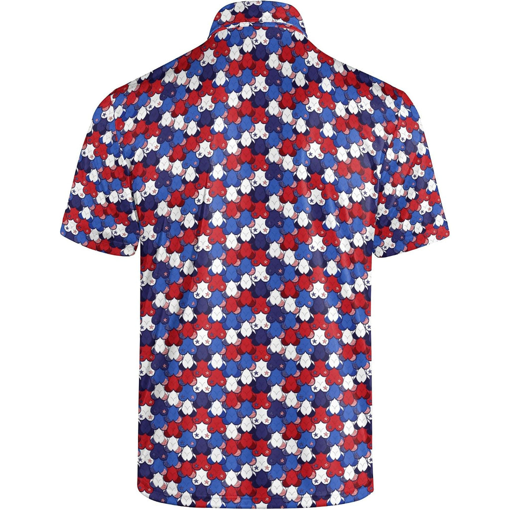 Golf Polos For Men Funny Moisture Wicking Golf Shirts Performance Quick-Dry Polo Shirts Short Sleeve