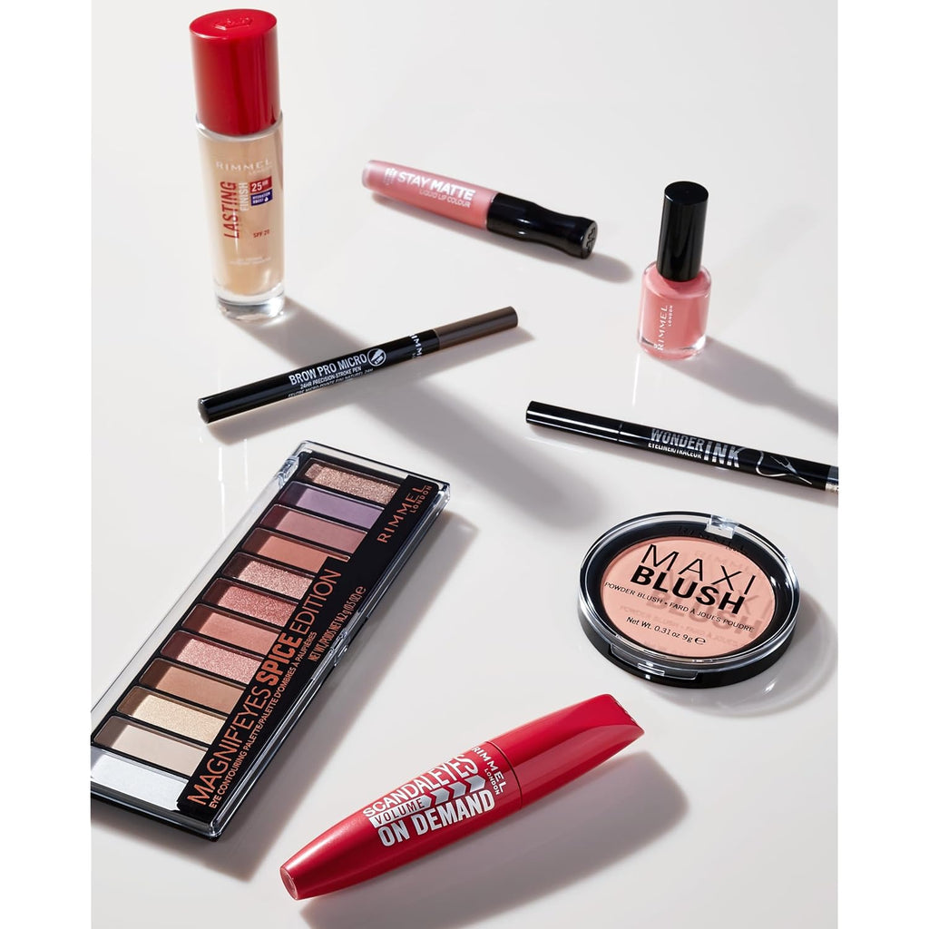 Rimmel London Stay Matte Liquid Lip Color with Full Coverage Kiss-Proof Waterproof Matte Lipstick Formula that Lasts 12 Hours - 800 Midnight, .21oz