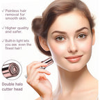 innobeaut Facial Hair Removal for Women, Electric Painless Facial Hair Remover for Face, Lip, Chin with USB Rechargeable and 2 Replacement Heads,Rose Gold