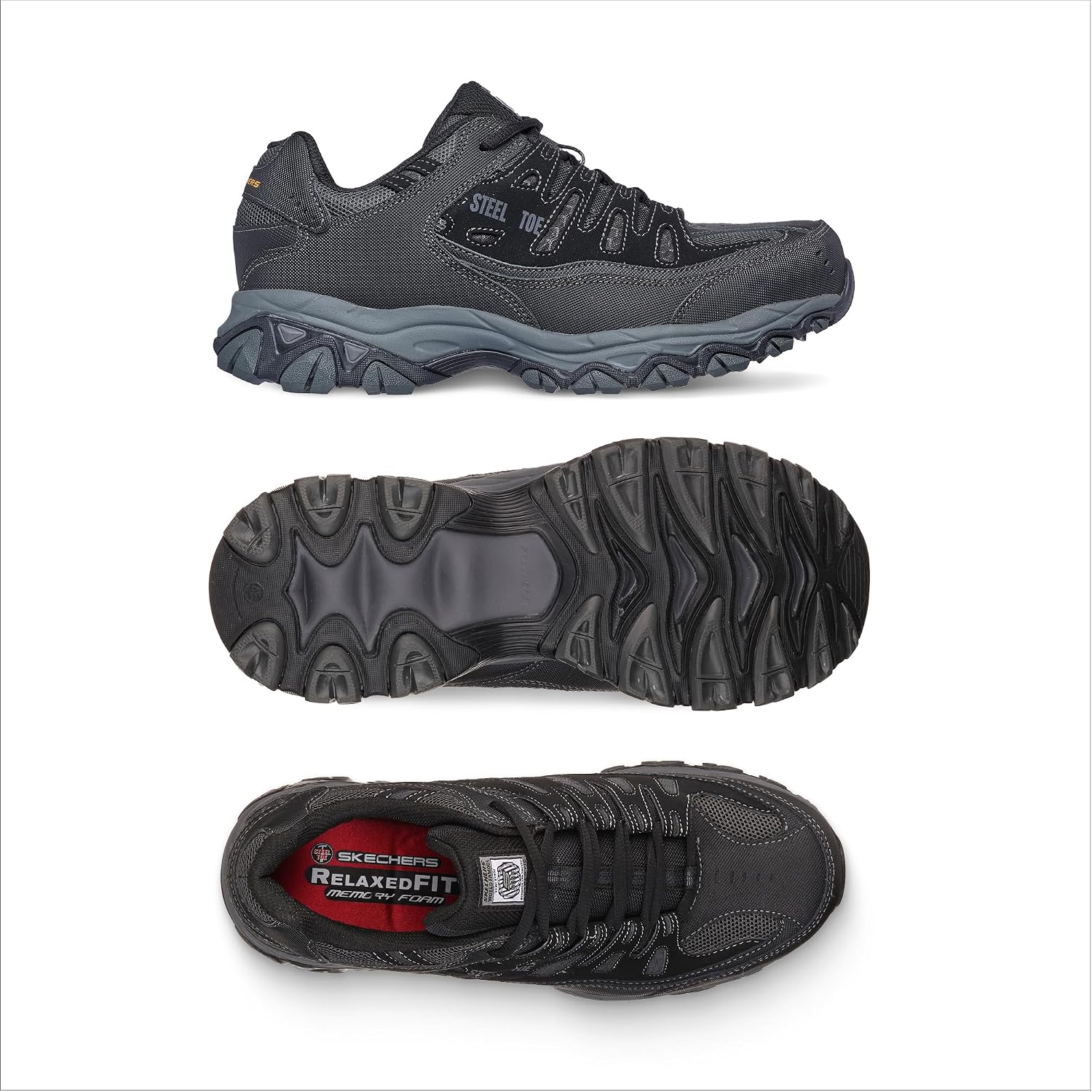 Skechers Men'S Cankton Steel Toe Construction Shoe - Electrical Hazard Rated, Memory Foam