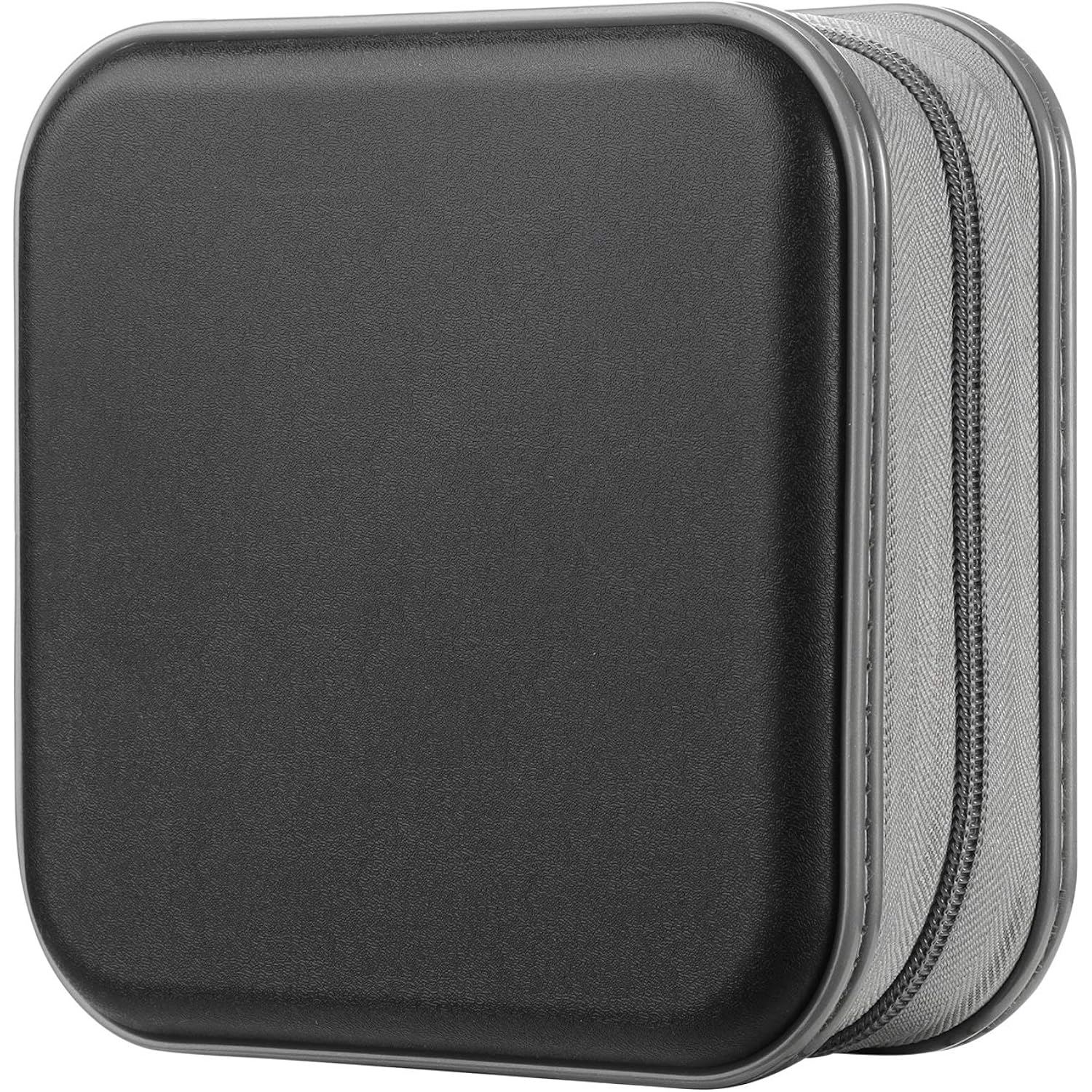 Cd Case, 48 Capacity Hard Plastic Zipper Disc Wallet For Car | Dvd Holder, Portable Hand Strap, Anti-Slip Sleeves, Scratch-Resistant Sleeves, Disc Storage Organizer, For Home Office Travel