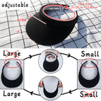 2 Pack Visor Women Men Sun Hat Clip On Visors Adjustable Sport Wide Brim Cap