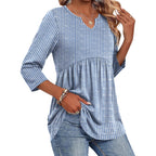 Zeagoo 3/4 Length Sleeve Womens Tops 2026 Blouses for Women Dressy Casual Fashion Clothing V Neck T-Shirts Summer Outfits