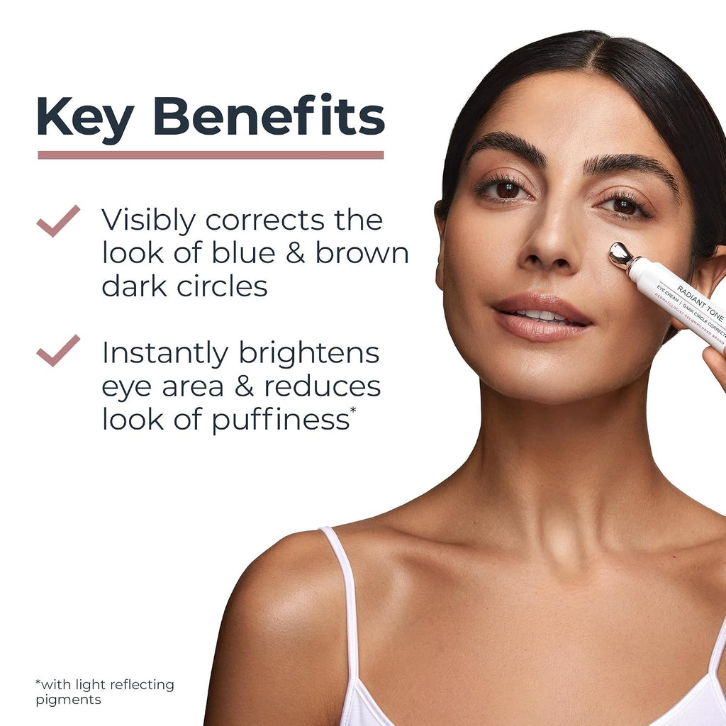 Eucerin Radiant Tone Eye Cream Dark Circle Corrector, Eye Brightening Cream With Thiamidol And Hyaluronic Acid, Helps Reduce The Look Of Eye Puffiness, 0.5 Oz Tube