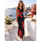 Zesica Women'S 2026 Summer Halter Neck Floral Print Maxi Dress Sleeveless Backless Wedding Guest Party Bodycon Long Dresses