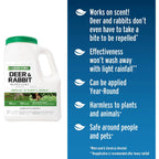 Liquid Fence Deer And Rabbit Repellent Granular 5 Pounds, Harmless To Plants And Animals