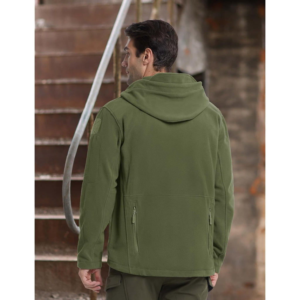 Men'S Military Tactical Sport Warm Fleece Hooded Outdoor Adventure Jacket Coats