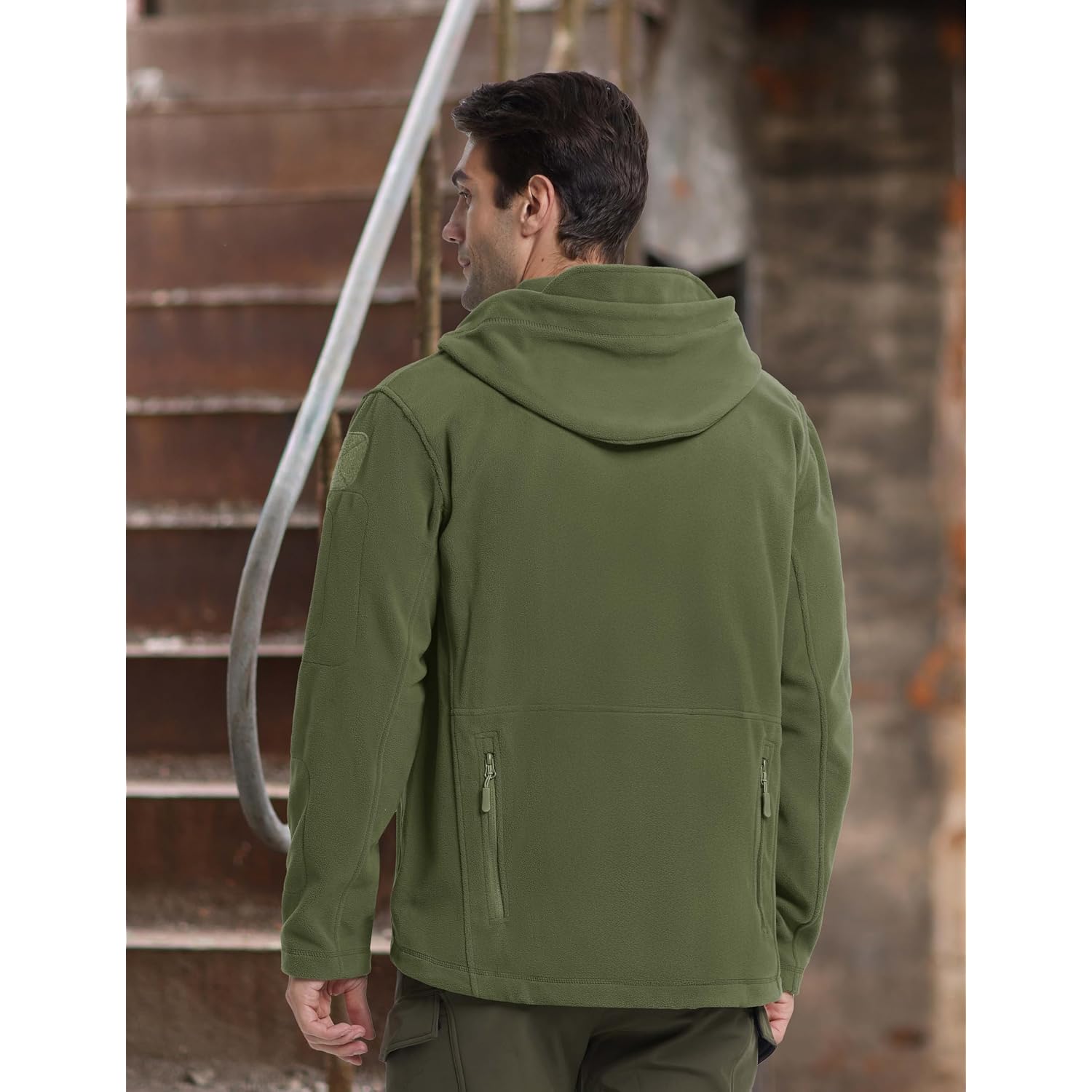 Men'S Military Tactical Sport Warm Fleece Hooded Outdoor Adventure Jacket Coats