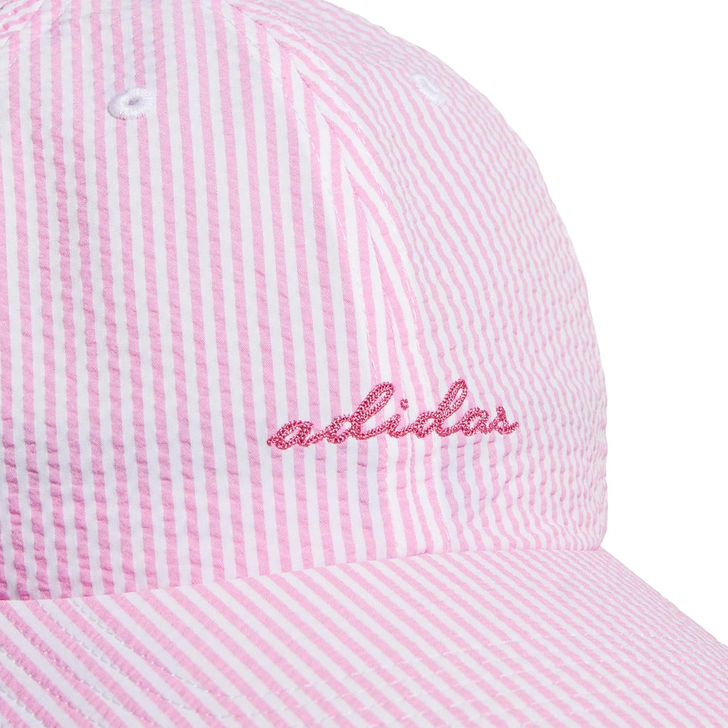 adidas Women's Saturday Hat – Relaxed Fit Strapback Baseball Cap Tropic Bloom/Pink Fusion/Seersucker