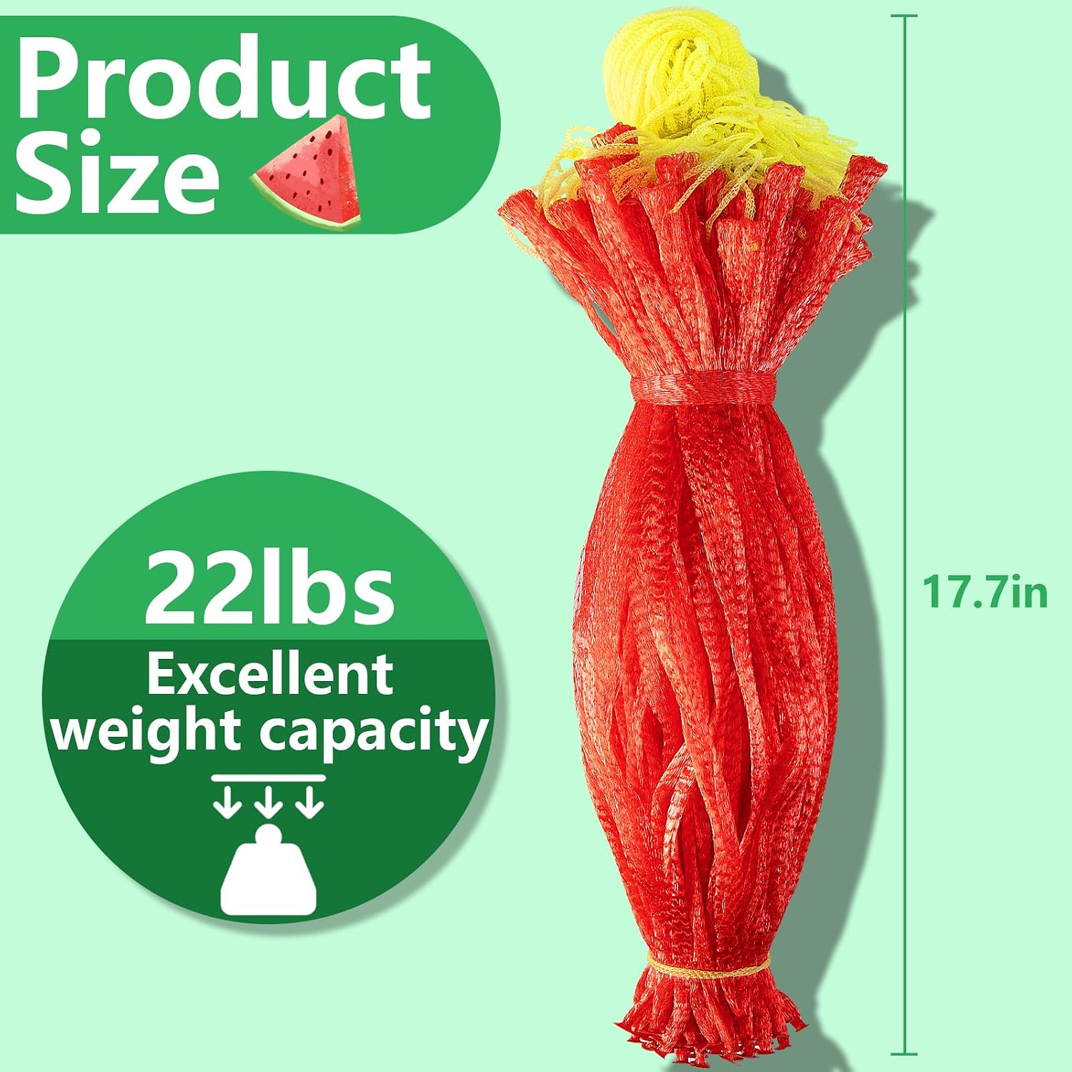 Iceyyyy 100 Pack Watermelon Nets,Hanging Watermelon Nets Bags Mesh,Reusable Melon Hammocks Cradles For Honeydew Melon,Cucumbers,Garden Growing