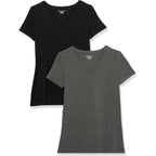 Amazon Essentials Women'S Regular-Fit Short-Sleeve V-Neck T-Shirt, Multipacks