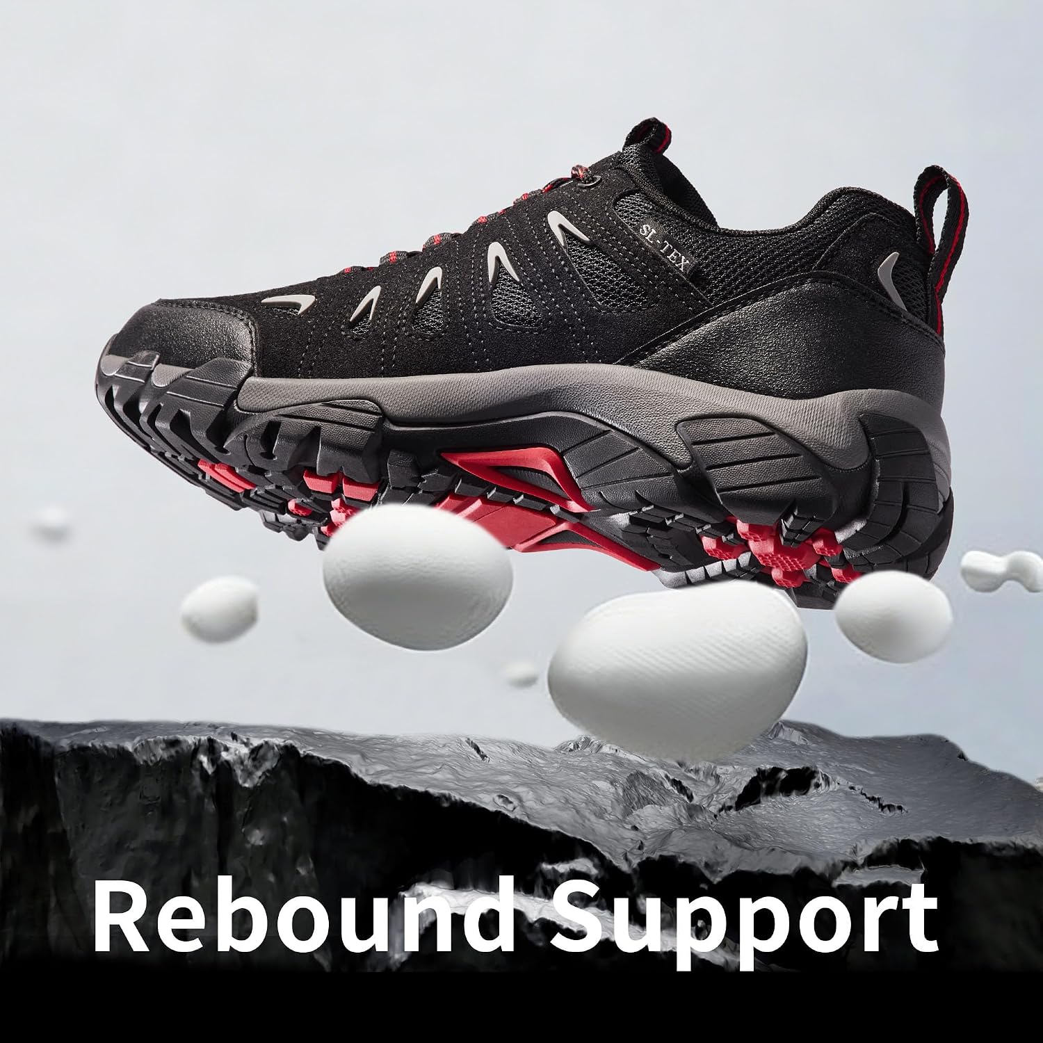 Shulook Men'S Waterproof Hiking Shoes Lightweight Anti Slip Outdoor Ankle Boots Breathable Hike Trekking Trails Shoe