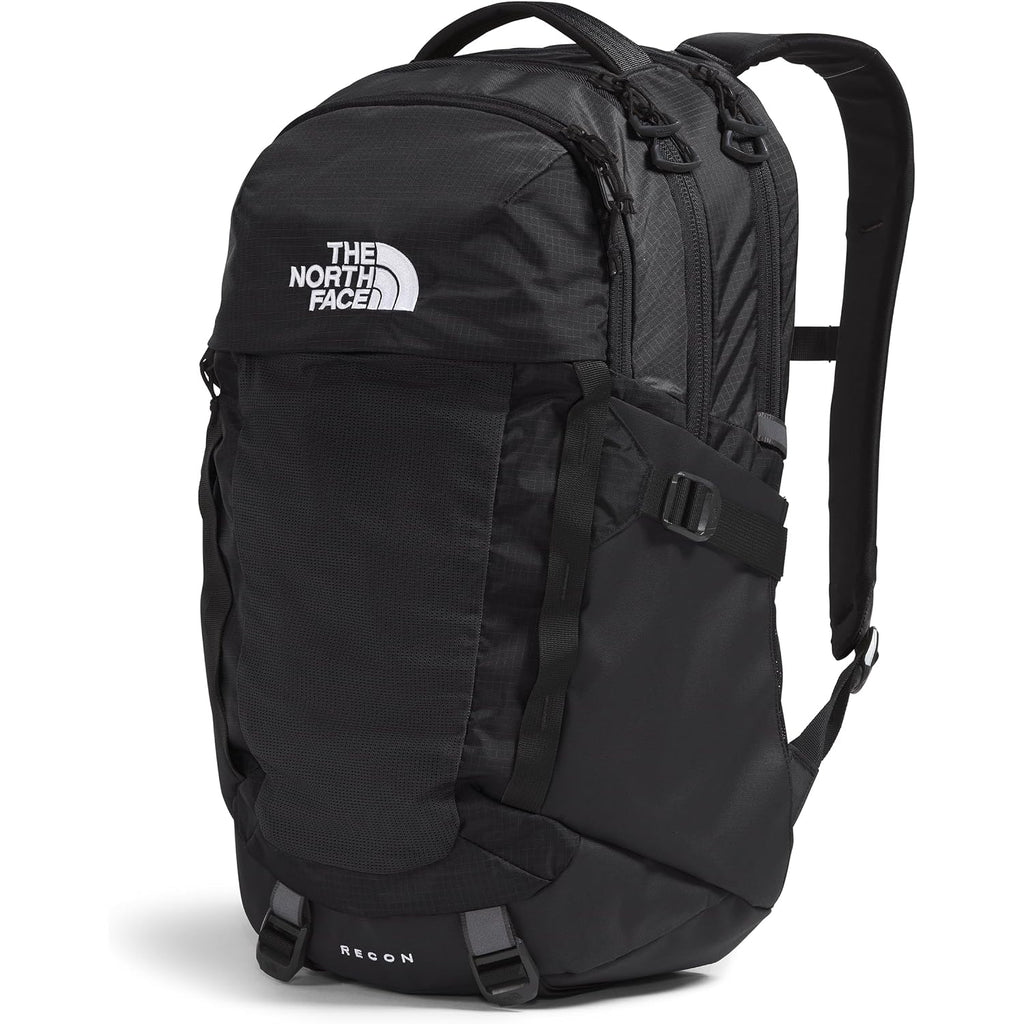 The North Face Recon Everyday Laptop Backpack - Daypack, Water Repellent, Laptop Sleeve, 2 Water Bottle Pockets, Tnf Black/Tnf Black-Npf, One Size