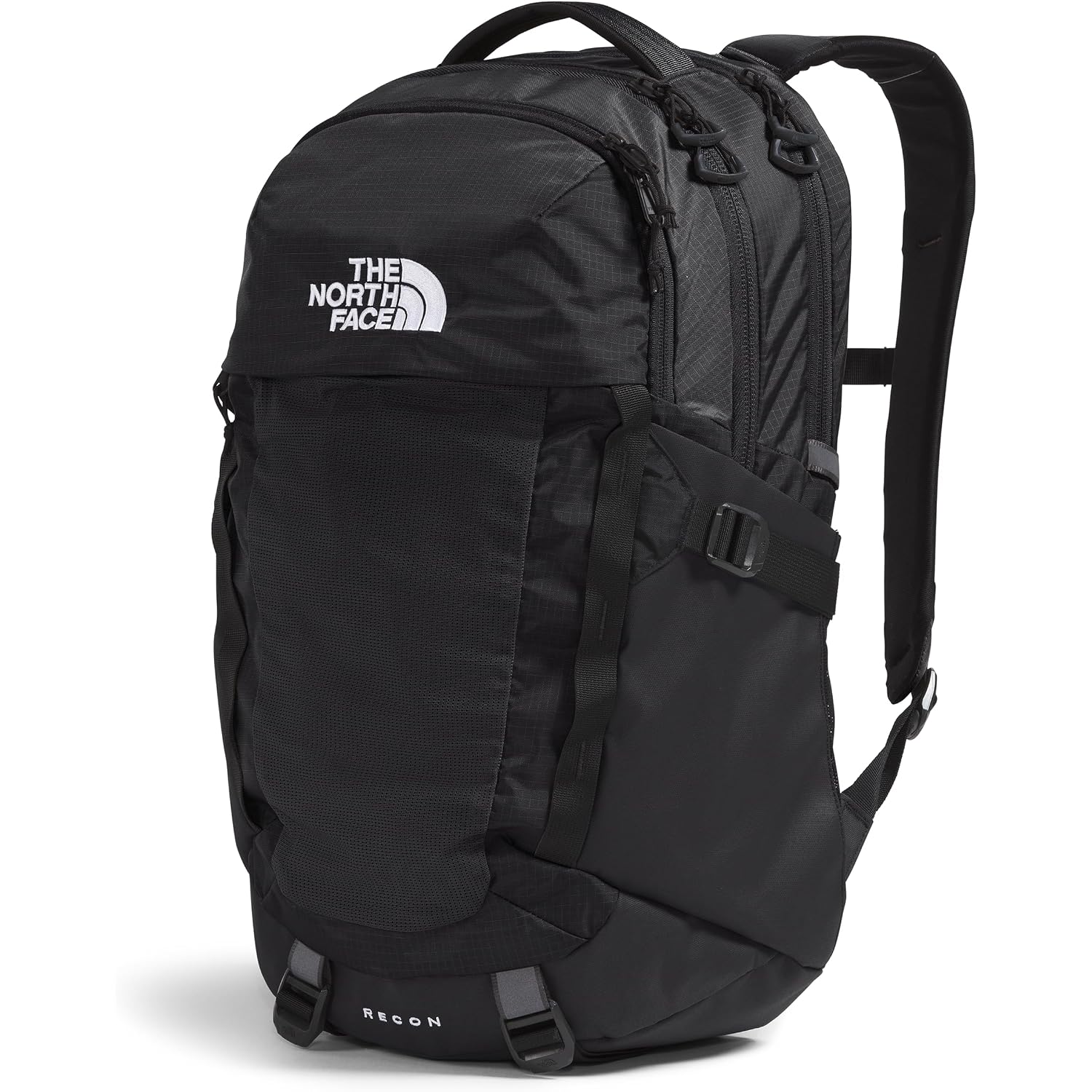 The North Face Recon Everyday Laptop Backpack - Daypack, Water Repellent, Laptop Sleeve, 2 Water Bottle Pockets, Tnf Black/Tnf Black-Npf, One Size