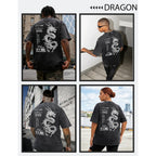 Uoua Mens Graphic Tees Vintage Oversized T-Shirts Casual Acid Wash Cotton Streetwear (S-2Xl)