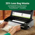 FoodSaver Vacuum Sealer Machine, Automatic Bag Detection, Sous Vide Friendly, with sealer bags, roll, handheld vacuum sealer, black