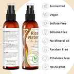 NEW Fermented Rice Water for Hair Growth - Infused with Rosemary, Biotin, Caffeine, Keratin Vegan Non-Greasy Spray Naturally Thicker, Longer, Softer Men & Women (4 fl oz)